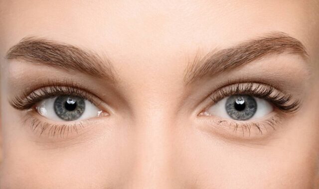 Close-up of a woman's eyes and brows