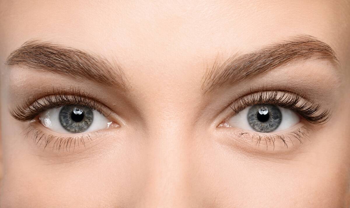 Close-up of a woman's eyes and brows